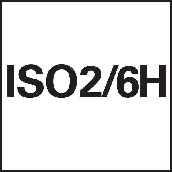 Schroefdraad tolerantieklasse: ISO2/6H