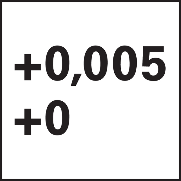 Ø tolerantie: +0,005