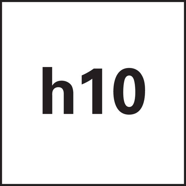 Ø tolerantie: h10