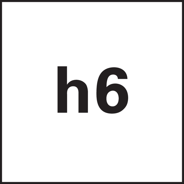 Ø tolerantie: h6