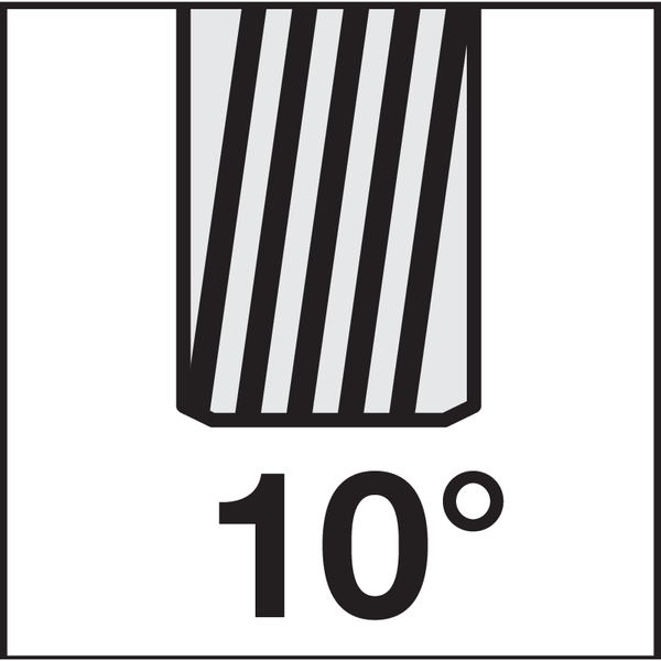 Groef: 10° rechtse spoed