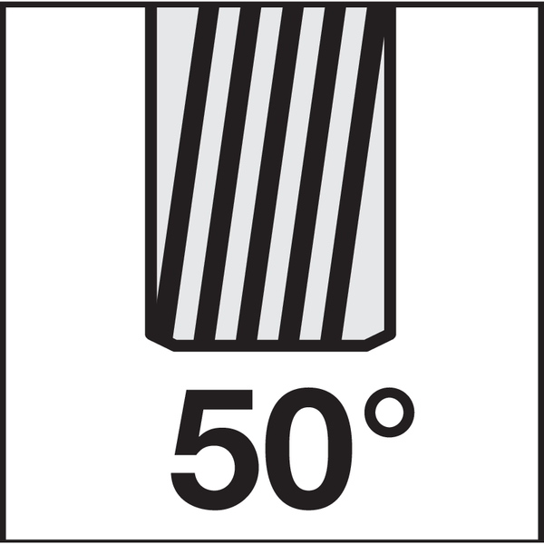 Groef: 50° rechtse spoed