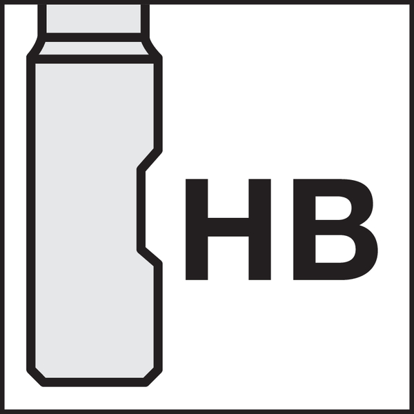 Opnametype, machinezijde: DIN 6535-HB