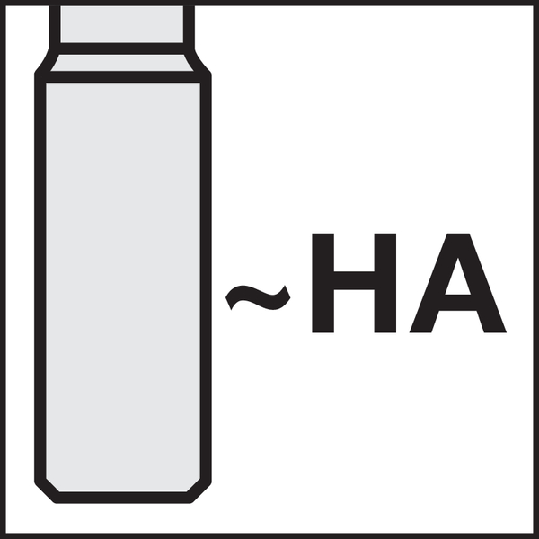 Opnametype, machinezijde: ~DIN 6535-HA