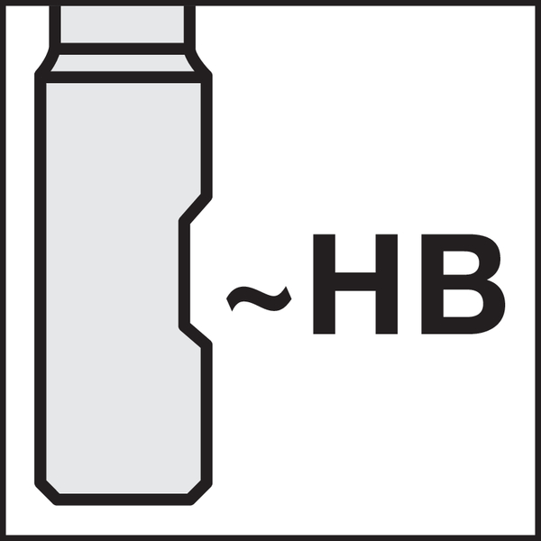 Opnametype, machinezijde: ~DIN 6535-HB