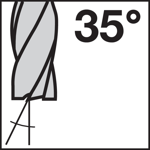 Spiraalhoek (spaanhoek): 35