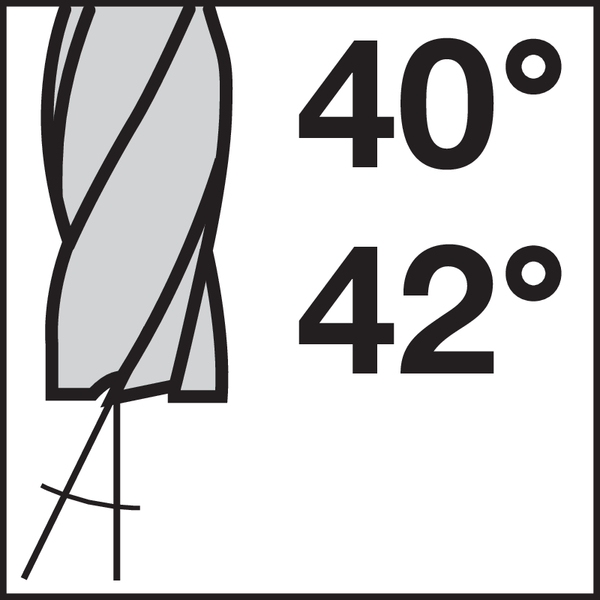 Spiraalhoek (spaanhoek): 40/42