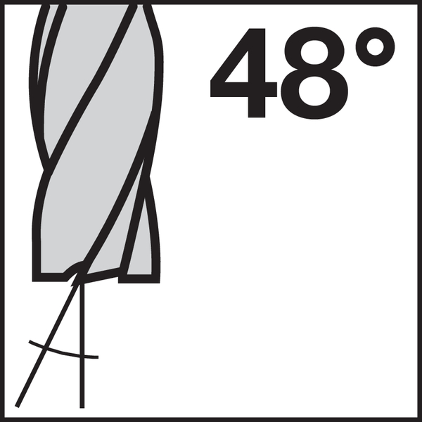 Spiraalhoek (spaanhoek): 48