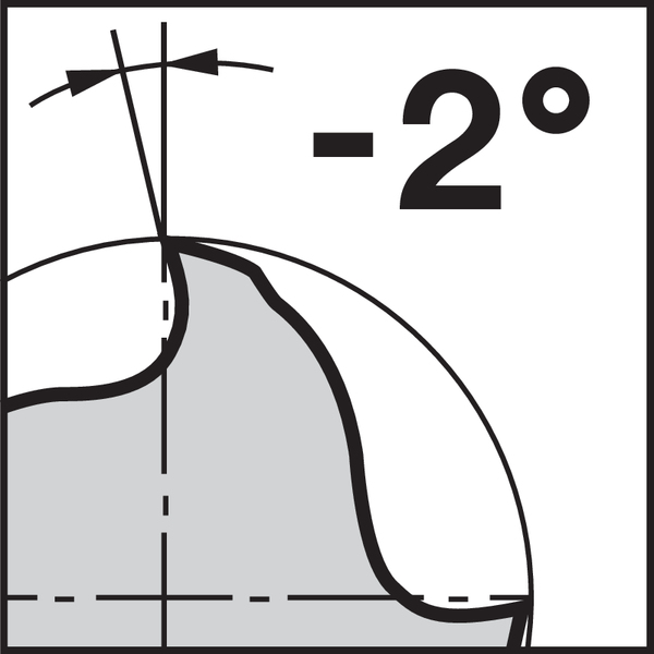 Picto achterste hellingshoek (soort): -2