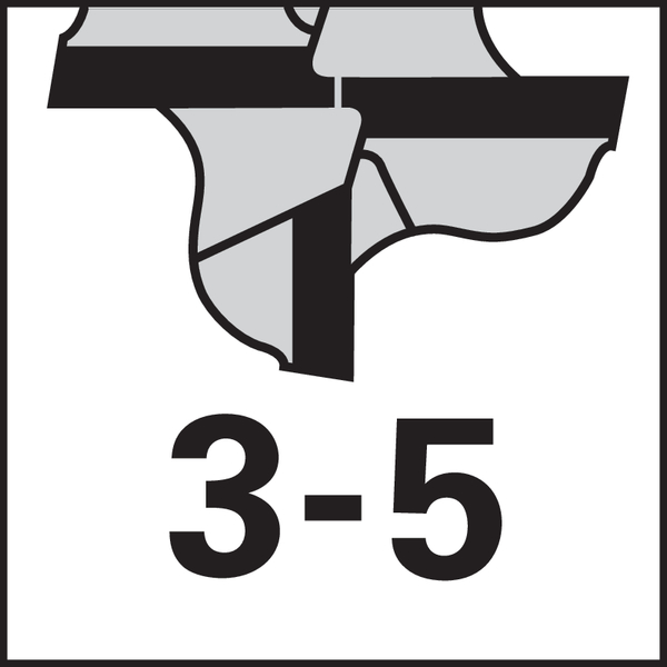Aantal snijkanten: 3-5