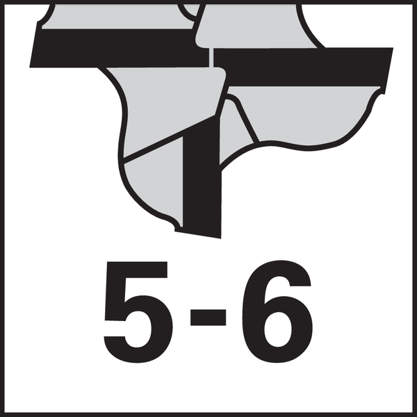 Aantal snijkanten: 5-6
